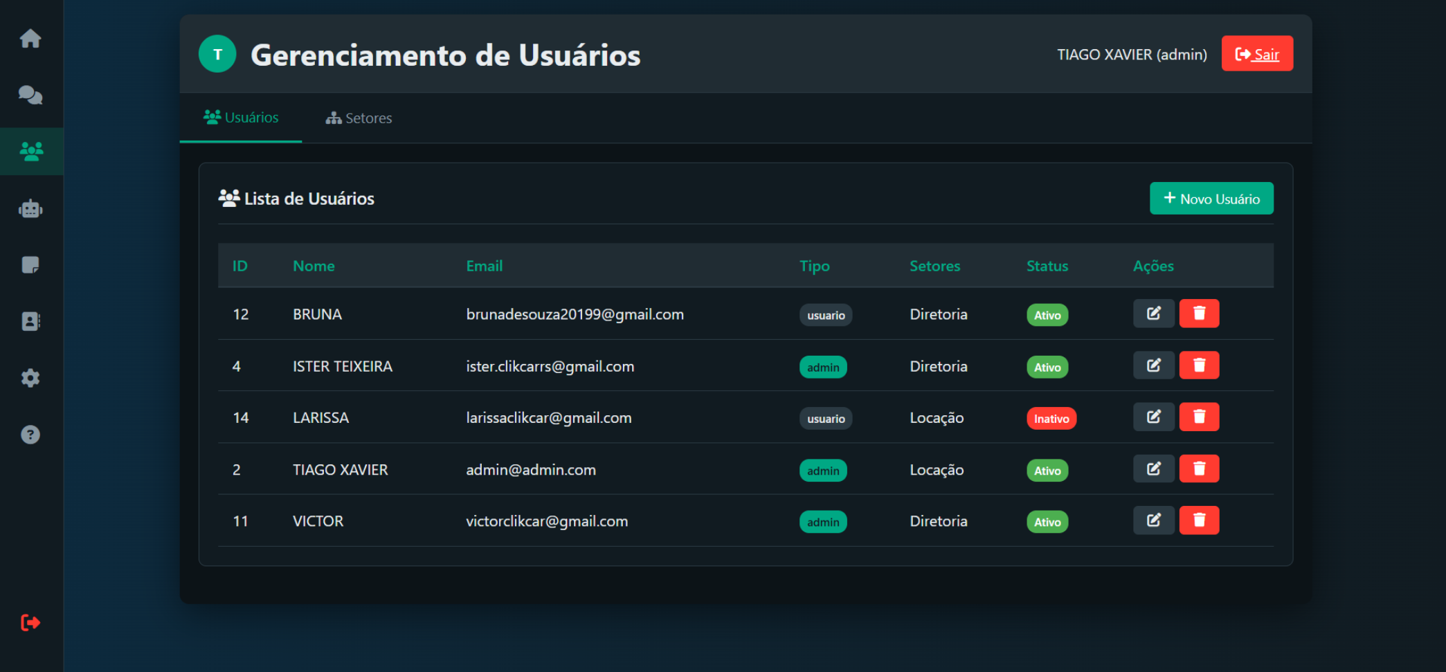 Suporte Multi-Usuários